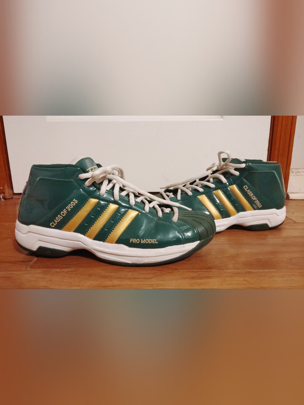 Adidas Pro Model 2G SVSM LeBron James Green Gold Shoes Size 11